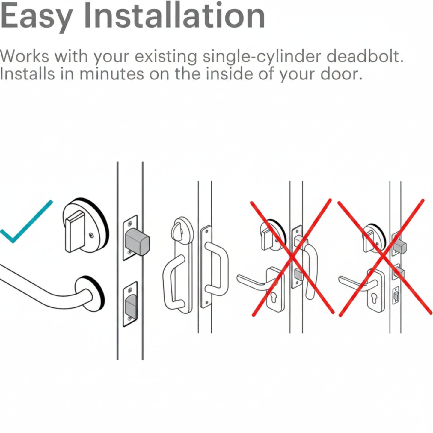 August Home Smart Lock Pro + Connect Hub - Wi-Fi Smart Lock for Keyless Entry - Works with Alexa, Google Assistant, and More – Silver