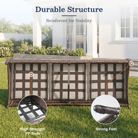 Outdoor Patio Furniture Set Built for Year-Round Use, Fire Pit Table, Rattan Wicker, Weather-Resistant Fabric