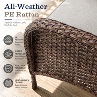 Outdoor Patio Furniture Set Built for Year-Round Use, Fire Pit Table, Rattan Wicker, Weather-Resistant Fabric