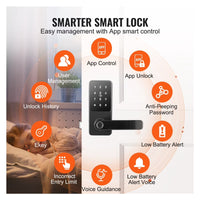 Smart Lock 5 in 1 Smart Door Knob Fingerprint Deadbolt with App Control Bluetooth Smart Lock Keyless Entry Door Lock