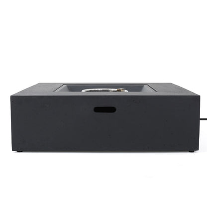 Outdoor 50000 BTU Propane Fire Pit, Dark Grey, with Tank Holder