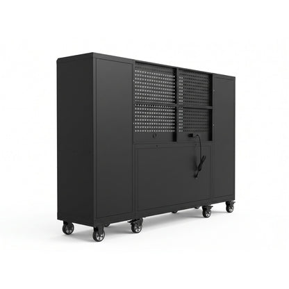 100" Rolling Tool Chest Workstation with Bench Top & Side Lockers