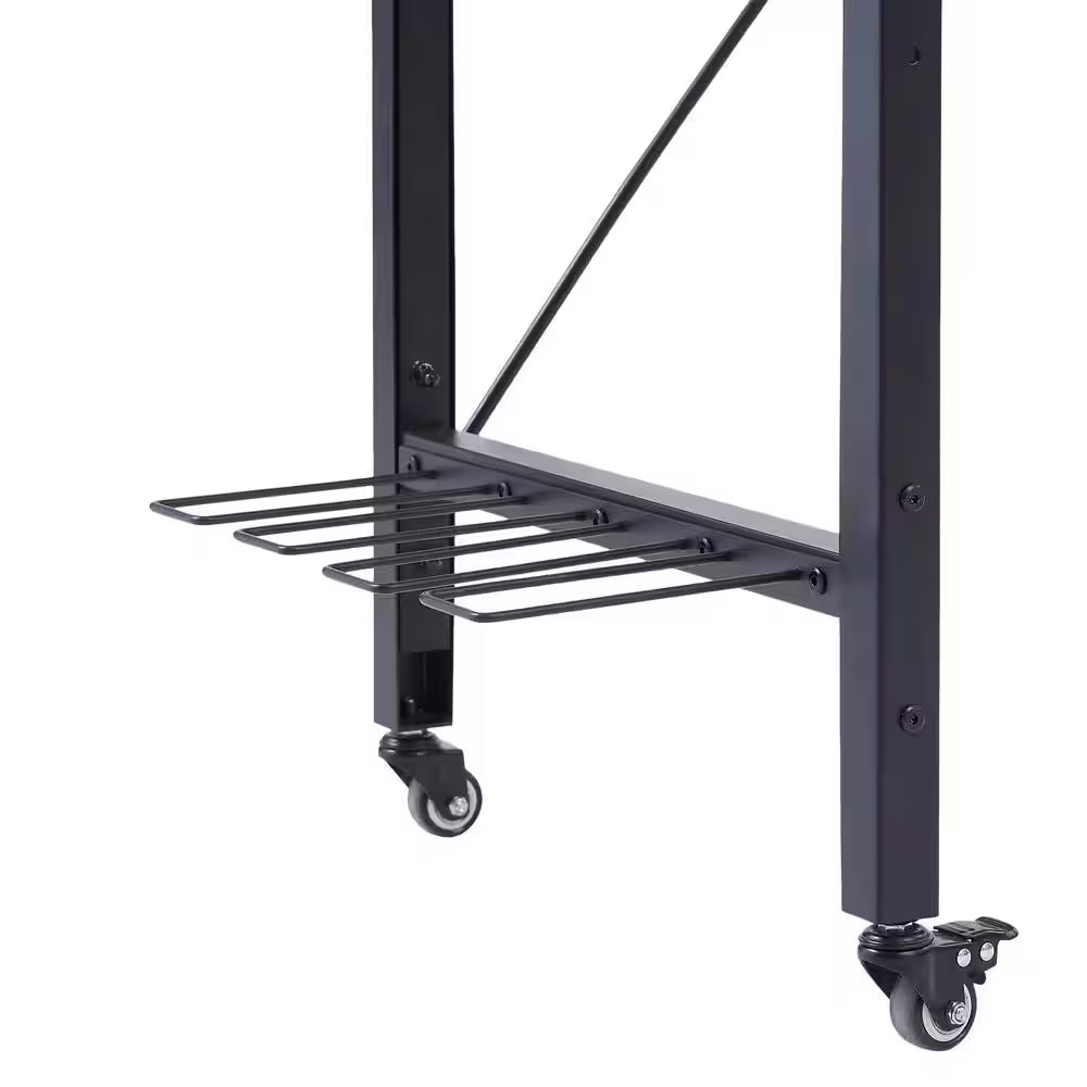 24 In. W Adjustable Workbench, Heavy Duty Wood Desktop Workbench with Wheels, Rolling Workbench with USB Outlet, Hooks
