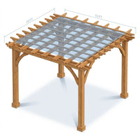 10 Ft. X 10 Ft. Traditional All Cedar Wood Outdoor Patio Pergola Shade Structure — How It Works